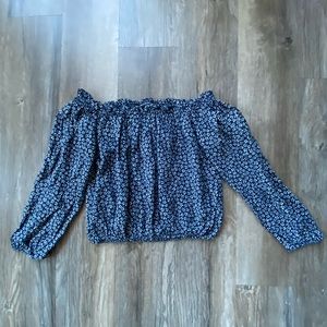 Brandy Melville Off the Shoulder Long Sleeve Top
